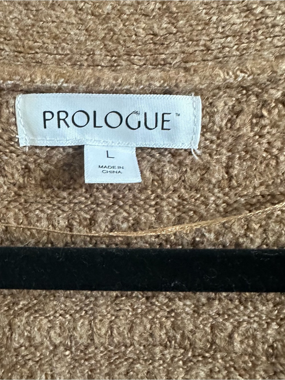 Prologue knit cropped cardigan, cozy slouchy fit in a beautiful camel color - Picture 2 of 5